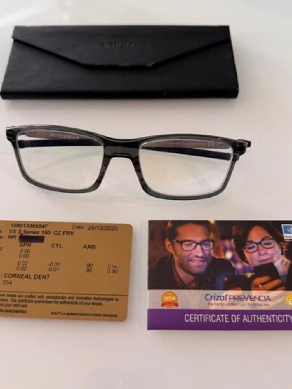 Oakley Pitchman OX8050 Grey Smoke 55mm Eyeglasses w/ Varilux X Crizal Prevencia